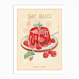 Rasperry Jelly Vintage Cookbook Illustration 5 Poster Art Print