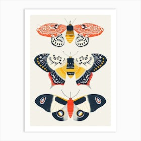 Colourful Insect Illustration Moth 53 Art Print