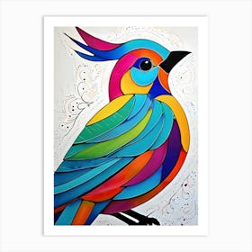 Colorful Bird-Reimagined 40 Art Print