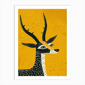 Yellow Gazelle 1 Art Print