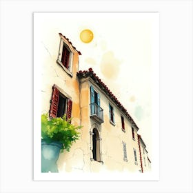 Watercolor Of A House 2 Art Print