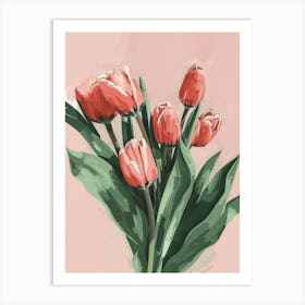 Pink Tulips 5 Art Print