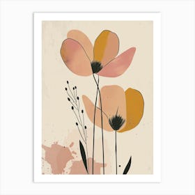 Sheffield Flower Market Boho Minimalist Style Art Print