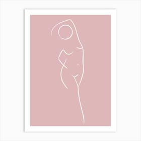 Standing Nude 1 Pink Art Print