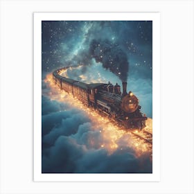 Train In The Sky 3 Art Print