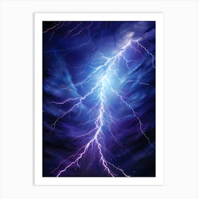 Lightning In The Sky 10 Art Print