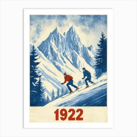 Aihrgdesign A Vintage Sports Poster Inspired By Winter Games 5 Art Print