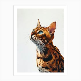 Bengal Cat Painting 3 Art Print