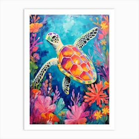 Sea Turtle Swimming 14 Art Print