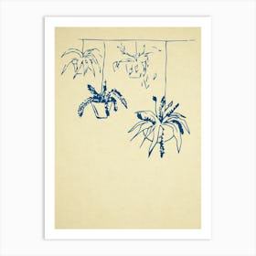 Four Hanging Plants Art Print