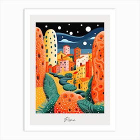 Poster Of Rome, Illustration In The Style Of Pop Art 1 Art Print