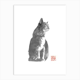 Grey Cat Art Print