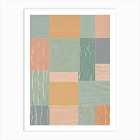 Abstract Pastel Squares Art Print