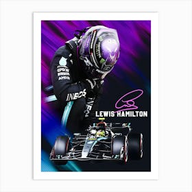 Lewis Hamilton 5 Art Print