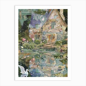 Fairytale Pond Scrapbook Collage 4 Art Print