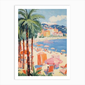 Lerici, Liguria   Italy Beach Club Lido Watercolour 1 Art Print