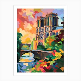 Notre Dame Paris France Henri Matisse Style 1 Art Print