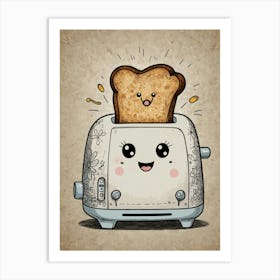 Cute Toaster Art Print