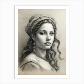 Portrait Of A Woman 8 Art Print