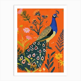 Spring Birds Peacock 10 Art Print