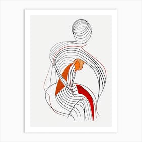 Line Art Woman Body 9 Art Print