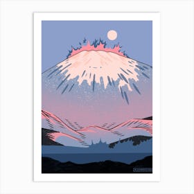 Moon Fuji Art Print
