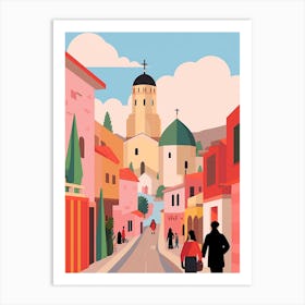 Azerbaijan 3 Travel Illustration Art Print