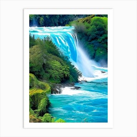 Huka Falls, New Zealand Majestic, Beautiful & Classic (1) Art Print