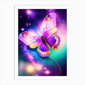 Butterfly In Space Art Print