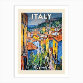 Orvieto Italy 2 Fauvist Painting Travel Poster Art Print