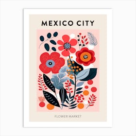 Flower Market Poster Mexico City Mexico Art Print