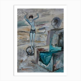 Girl On The Ball Wall Art After Pablo Picasso Art Print