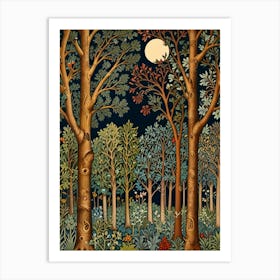 William Morris Forest At Night 13 Art Print