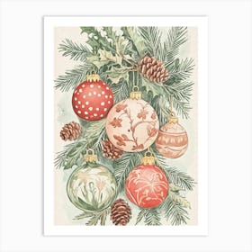 Christmas Ornaments 2 Art Print