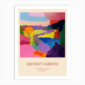 Colourful Gardens Ganna Walska Lotusland Usa Red Poster Art Print