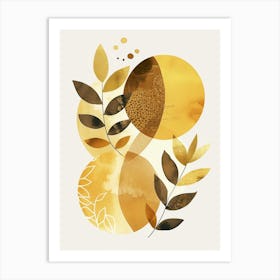 Golden Leaves 16 Art Print