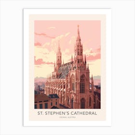 St Stephen's Cathedral Vienna Austria Travel Poster Art Print