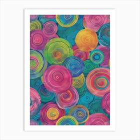 Colorful Swirls 8 Art Print