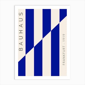 blue Bauhaus art print Affiche