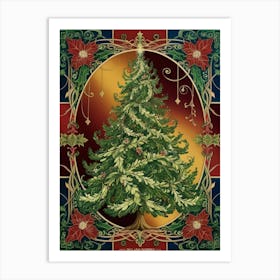 Christmas Tree Style William Morris 3 Art Print