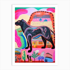 Maximalist Animal Painting Puma Art Print