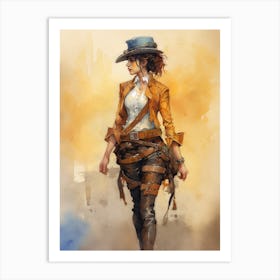Steampunk Cowgirl 8 Art Print