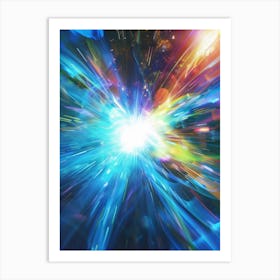 Abstract Rays Of Light Art Print