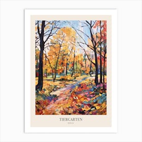 Autumn City Park Painting Tiergarten Berlin Poster Art Print