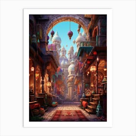 Grand Bazaar Kapal Pixel Art 7 Art Print