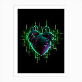 Neon Heart Art Print