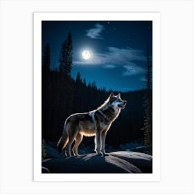 Howling Wolf 9 Art Print