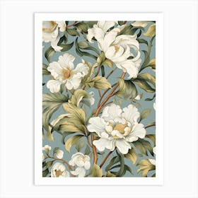 Victorian Floral Wallpaper 7 Art Print