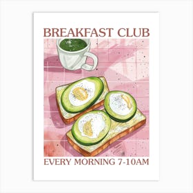 Breakfast Club Poached Eggs 3 Art Print