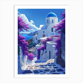 Beautiful Santorini Greece Wall Art 13 Art Print